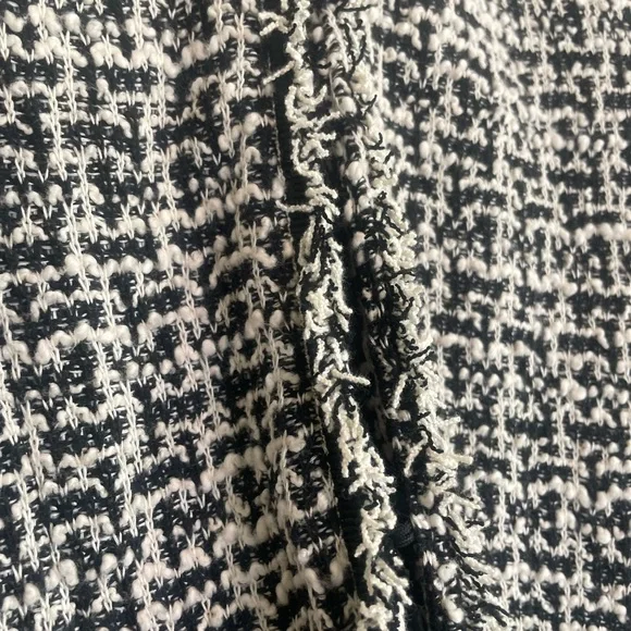 Max Studio Tweed Blazer In Black and White - Picture 6 of 10